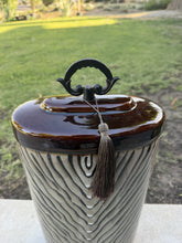 将图片加载到图库查看器,Bayden Hill Traditional Brown Ceramic Covered Jar Decorative Container 16 Inch