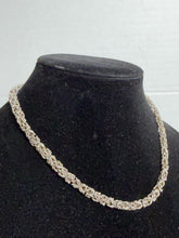 Load image into Gallery viewer, Vintage Taxco Mexico 925 Sterling Silver Byzantine Chainmail Necklace 42.3g