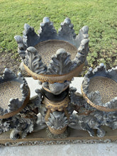Load image into Gallery viewer, Vintage Large Baroque Rococo Resin 5 Light Candelabra Silver Ornate Centerpiece