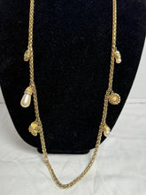 Charger l'image dans la galerie, Vintage Givenchy Paris New York Gold-Tone Faux Pearl Charm Station Necklace