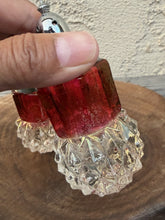 Load image into Gallery viewer, Vintage Indiana Glass Ruby Red Flash Diamond Point Crown Salt Pepper Shakers