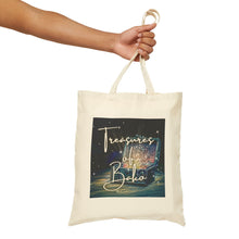 गैलरी व्यूवर में इमेज लोड करें, Treasures of Boho Canvas Tote Bag — Bohemian Market & Beach Beachcomber Bag