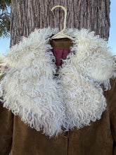 Load image into Gallery viewer, Vintage Jeno de Paris Suede Trench Coat Tibetan Lamb Fur Women's Small Rare