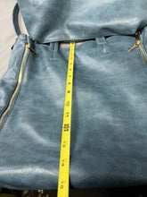Load image into Gallery viewer, Vegan Teal Handbag with Matching Cross Bag