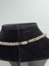 गैलरी व्यूवर में इमेज लोड करें, Taxco Mexico 925 Sterling Silver Byzantine Chainmaille Vintage Necklace 42.3g