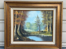 将图片加载到图库查看器,Signed Oil Painting on Canvas "Autumn Landscape" by Bernoy — Impressionist Original