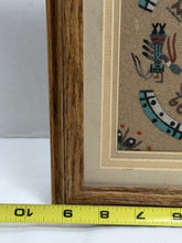 Charger l'image dans la galerie, Vintage Framed Navajo Style "Whirling Logs" Sand Painting