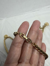 Load image into Gallery viewer, Vintage Givenchy Paris New York Gold-Tone Faux Pearl Charm Station Necklace