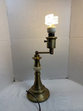 Load image into Gallery viewer, Vintage Brass Swing-Arm Table Lamp with Marble Accent