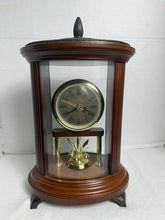 Charger l'image dans la galerie, Vintage Bombay Company Cherry Wood Pendulum Desk Clock — AS-IS