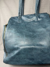 Load image into Gallery viewer, Vegan Teal Handbag with Matching Cross Bag — Teal Faux Leather