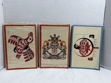 Charger l'image dans la galerie, Vintage Indigenous Art Card Set – Eagle, Sisiutl & Son & West Coast Bone Game