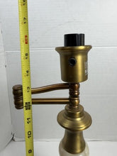 Load image into Gallery viewer, Vintage Brass Swing-Arm Table Lamp with Marble Accent