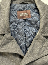 Load image into Gallery viewer, Michael Kors Men’s XXL Gray Wool Button Down Insulated Peacoat Overcoat Jacket