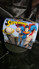将图片加载到图库查看器,Vandor Superman DC Comics Metal Lunch Box Retro Superhero Tote Tin