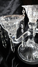 Load image into Gallery viewer, Shannon Crystal Designs of Ireland 24% Lead Crystal Three-Arm Candelabra with Prisms & Original Box