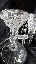 Load image into Gallery viewer, Shannon Crystal Designs of Ireland 24% Lead Crystal Three-Arm Candelabra with Prisms & Original Box
