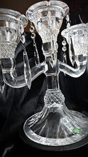 Load image into Gallery viewer, Shannon Crystal Designs of Ireland 24% Lead Crystal Three-Arm Candelabra with Prisms & Original Box