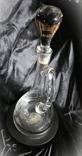 Load image into Gallery viewer, Vintage Hand-Blown Etched Glass Decanter with Solid Glass Stopper – A Classic Silhouette of Elegance