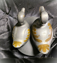 Load image into Gallery viewer, Vintage Pewter & Brass Duck Trinket Boxes — Mid-Century Hong Kong Collectible Pair