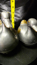 Load image into Gallery viewer, Vintage Pewter & Brass Duck Trinket Boxes — Mid-Century Hong Kong Collectible Pair