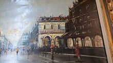 将图片加载到图库查看器,Large Original Paris Street Scene Oil Painting, Signed “Tritti” – Framed European Cityscape, 56” x 32”
