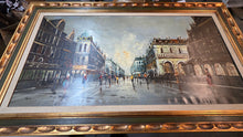 将图片加载到图库查看器,Large Original Paris Street Scene Oil Painting, Signed “Tritti” – Framed European Cityscape, 56” x 32”