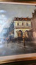 将图片加载到图库查看器,Large Original Paris Street Scene Oil Painting, Signed “Tritti” – Framed European Cityscape, 56” x 32”