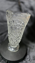 Cargar imagen en el visor de la galería, Bohemian Czech Leaded Cut Crystal Scalloped Rim Vase
