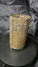 Load image into Gallery viewer, Vintage Revlon “Intimate” Fragrance Candle in Ornate Gold Filigree Holder – Hollywood Regency Style