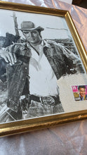 将图片加载到图库查看器,Framed Elvis Presley Vintage Western Film Publicity Still with 29¢ Legends of American Music Stamp