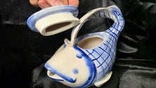 Load image into Gallery viewer, Blue Sky Clayworks Diane Fish Teapot – Hand-Painted Blue & White Ceramic Collectible