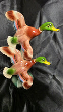 Load image into Gallery viewer, Vintage Mid-Century Ceramic Flying Mallard Duck Figurine