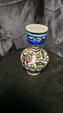 Load image into Gallery viewer, Vintage Hand-Painted Glazed Ceramic Floral Art Pottery Vase