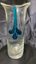 Load image into Gallery viewer, Vintage Poschinger Bavaria Art Glass Vase Blue Teardrop Crystal