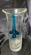 Load image into Gallery viewer, Vintage Poschinger Bavaria Art Glass Vase Blue Teardrop Crystal