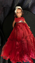 Load image into Gallery viewer, Vintage Nancy Ann Storybook Doll Brunette in Red Formal Gown