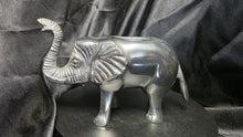 Load image into Gallery viewer, Vintage 1977 Arthur Court Aluminum Elephant Candle Holder Trunk Up Luck