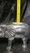 Load image into Gallery viewer, Vintage 1977 Arthur Court Aluminum Elephant Candle Holder Trunk Up Luck