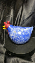 Load image into Gallery viewer, Vintage CBK Ltd Blue Marbled Ceramic Hen Farmhouse Chicken Figurine