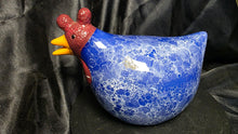 Load image into Gallery viewer, Vintage CBK Ltd Blue Marbled Ceramic Hen Farmhouse Chicken Figurine