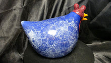 Load image into Gallery viewer, Vintage CBK Ltd Blue Marbled Ceramic Hen Farmhouse Chicken Figurine