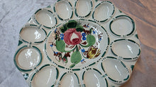 Load image into Gallery viewer, Vintage Italy Norwalk Hand-Painted Floral Deviled Egg Plate Majolica 12-Well