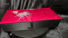 将图片加载到图库查看器,Vintage Asian Satin Brocade Chrysanthemum Stationery Box Case