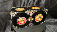 गैलरी व्यूवर में इमेज लोड करें, Vintage Asian Black Lacquer Folding Jewelry Box with Mother of Pearl Inlay