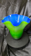 Load image into Gallery viewer, Gorgeous Designs Studio Green & Blue Fazzoletto Art Glass Vase