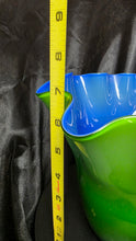 Load image into Gallery viewer, Gorgeous Designs Studio Green & Blue Fazzoletto Art Glass Vase