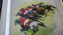 Load image into Gallery viewer, 2002 California Cup Framed Menu Artwork – Paula Kessler Horse Racing Print
