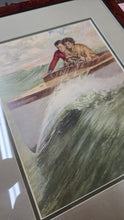 Load image into Gallery viewer, Clarence F. Underwood “Love Knots” Nautical Romance Print – Framed Maritime Illustration