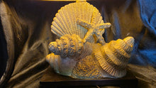 Load image into Gallery viewer, Coastal Seashell Table Lamp Scallop Shell Starfish Nautical Decor